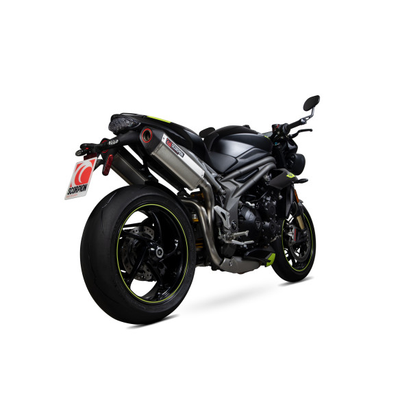 Scorpion Exhaust Triumph Speed Triple R / Speed Triple S / Speed Triple RS 2018 - 2020 Serket Parallel Slip-on (Pair) Brushed Stainless Steel Sleeve